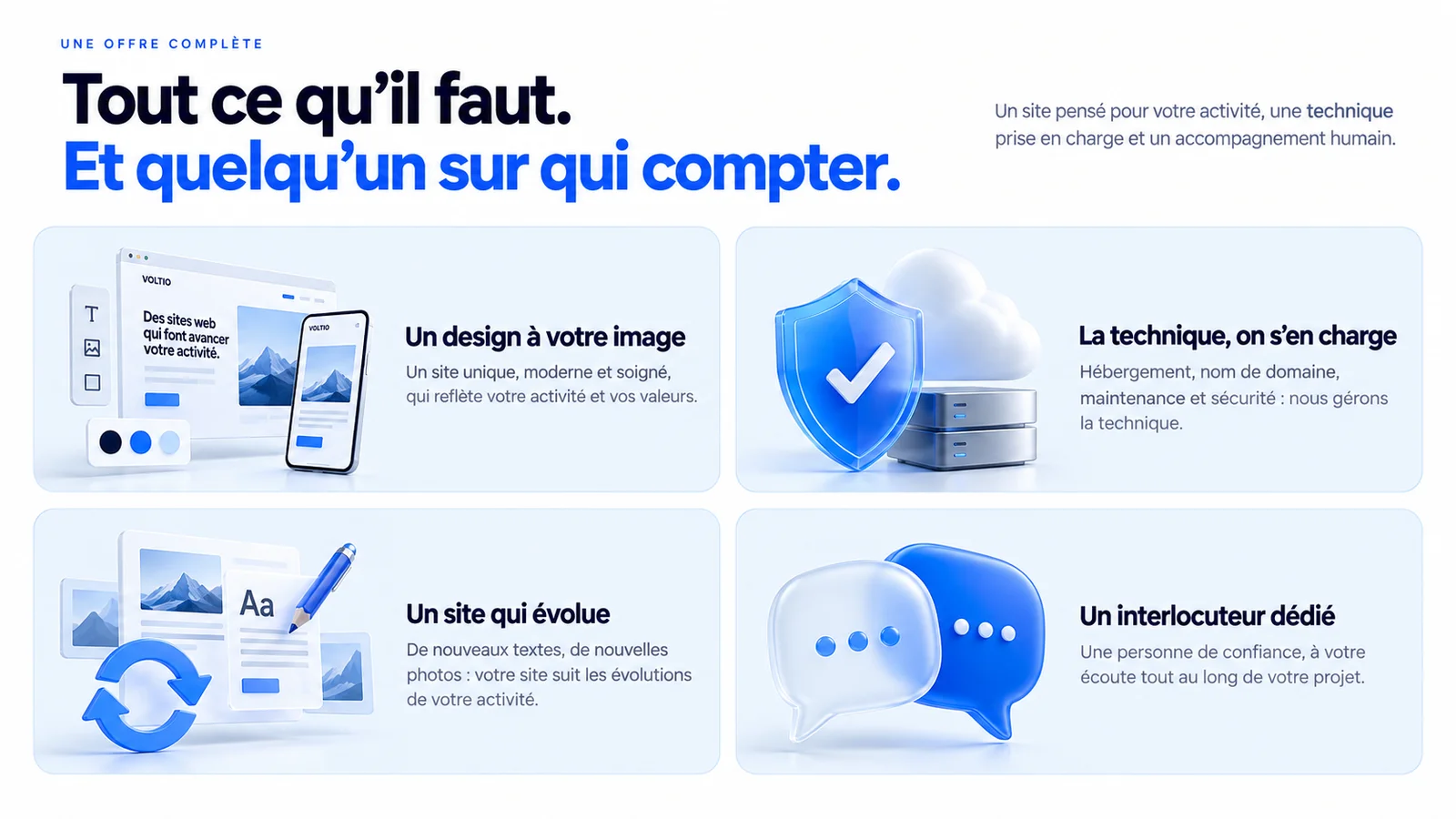 Création de site internet à Compiègne : exemple de design de site vitrine personnalisé